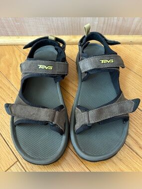 Teva Katavi Men’s Sport Sandals Brown Suede Adjustable Strap Size 9 4144